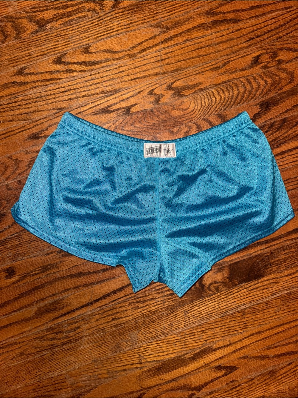 Soffe Mesh 2 tone Teeny Shorts, Cheerleading Dance Gym Cheer Festival - size M